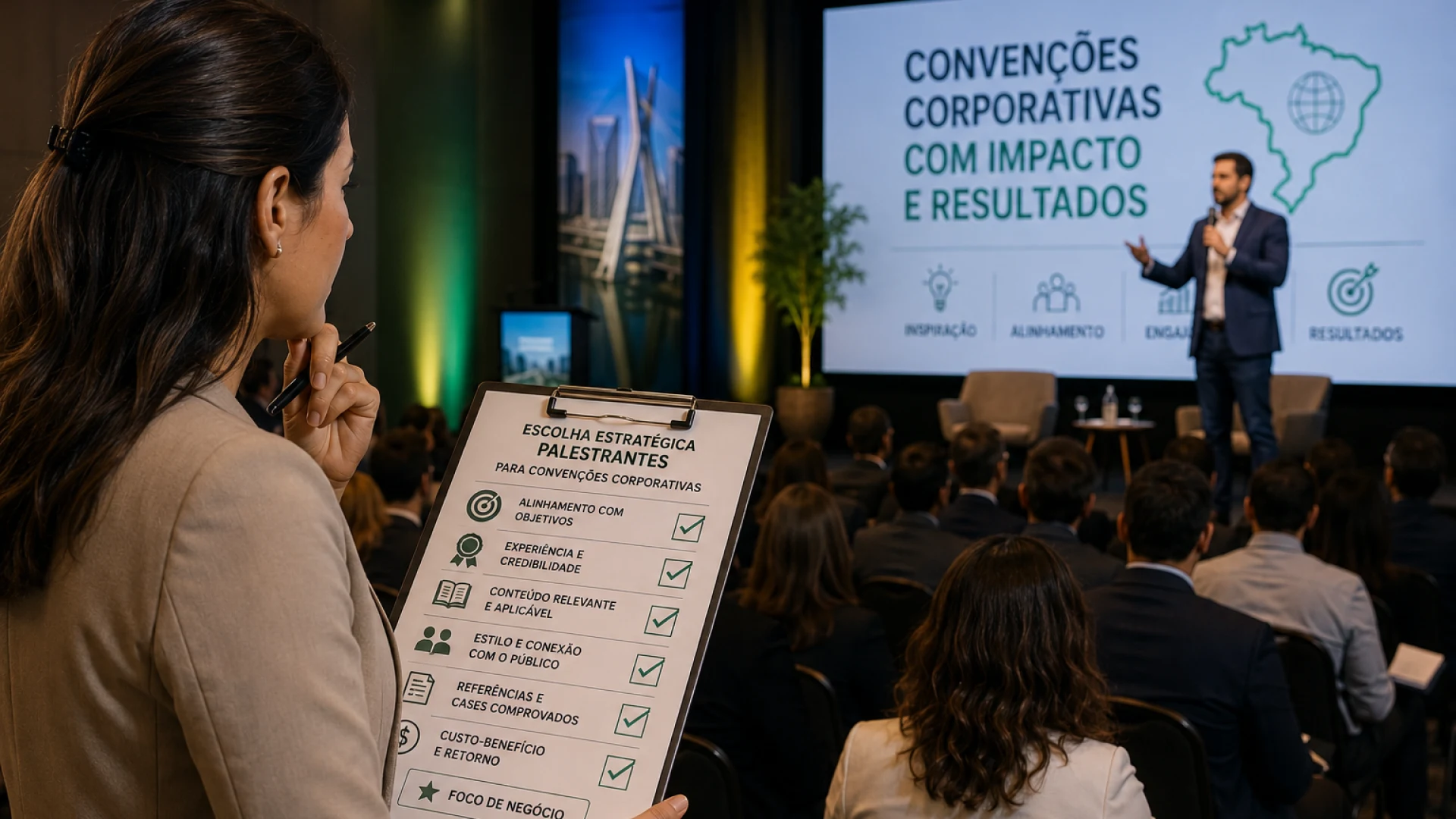 Como avaliar como escolher palestrantes para convenções corporativas em Brasil sem perder foco de negócio